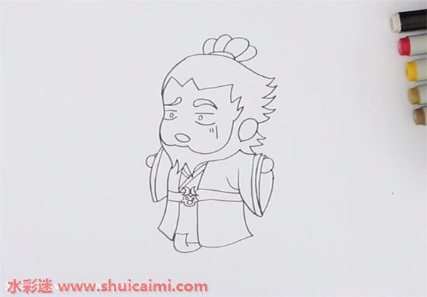 孙权怎么画 孙权简笔画画法