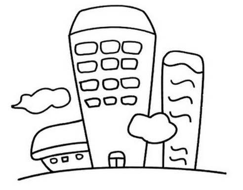 楼房的简笔画图片大全 楼房的简笔画图片大全彩色