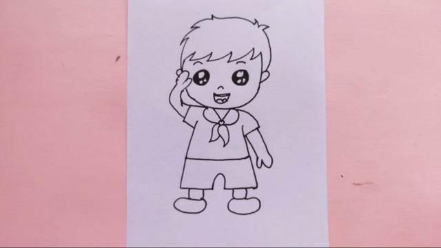 敬礼简笔画图片大全 敬礼简笔画图片大全可爱