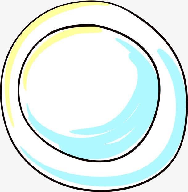 盘子简笔画 盘子简笔画彩色