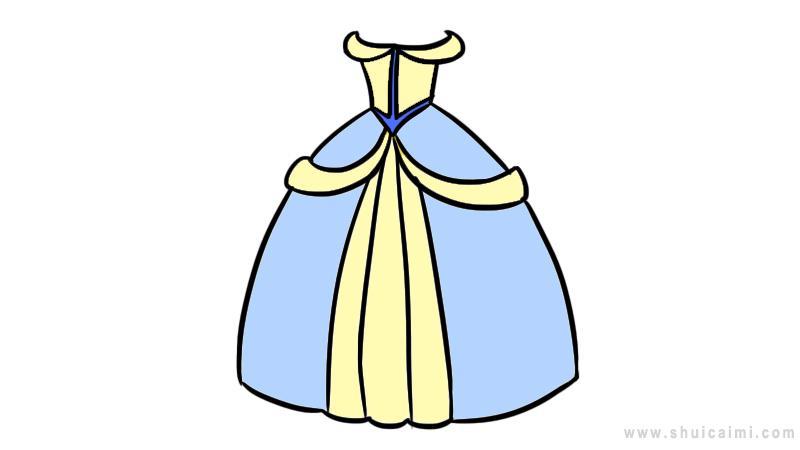 公主裙简笔画怎么画 公主裙简笔画图片大全