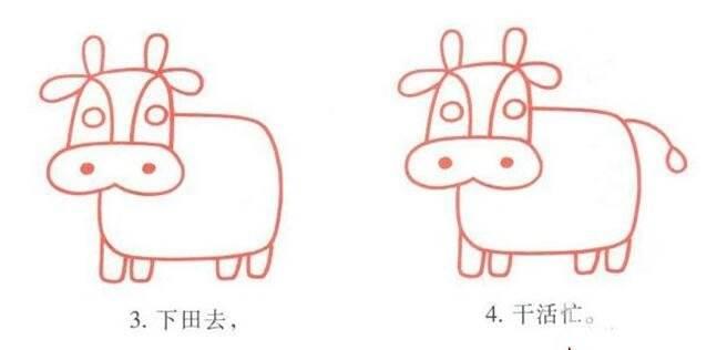 老牛简笔画 老牛简笔画彩色