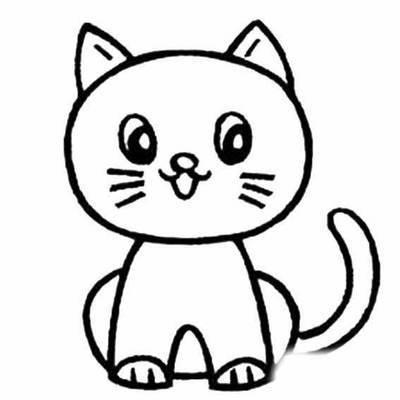 猫的简笔画 猫的简笔画可爱