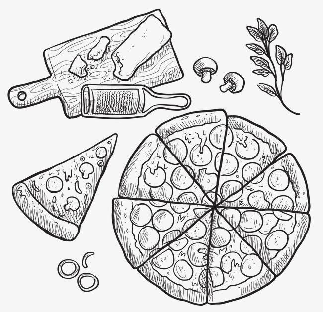 披萨简笔画 披萨简笔画儿童画