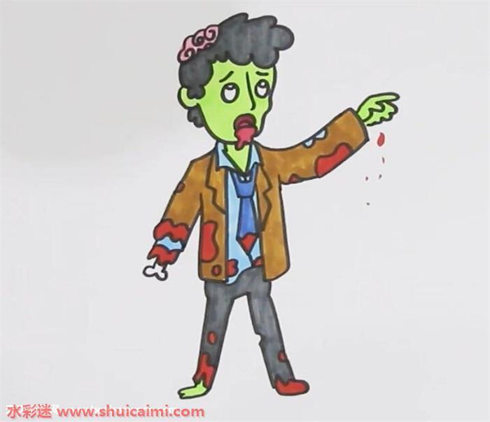 丧尸怎么画 丧尸简笔画图片