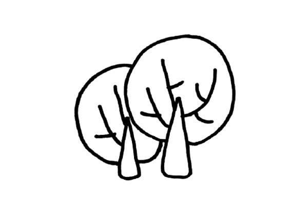 大树图片简笔画 秋天的大树图片简笔画