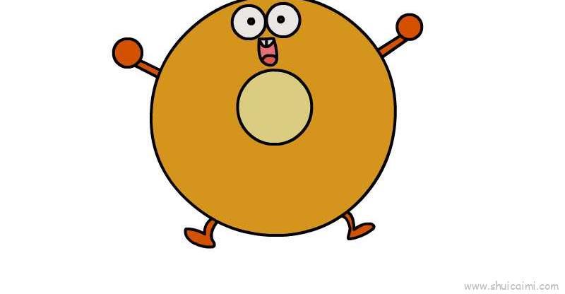 甜甜圈儿童画怎么画 甜甜圈简笔画顺序