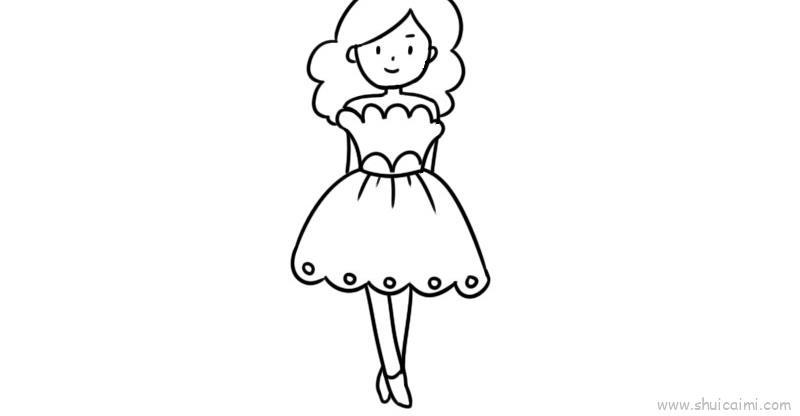 模特服装儿童画怎么画 模特服装简笔画顺序