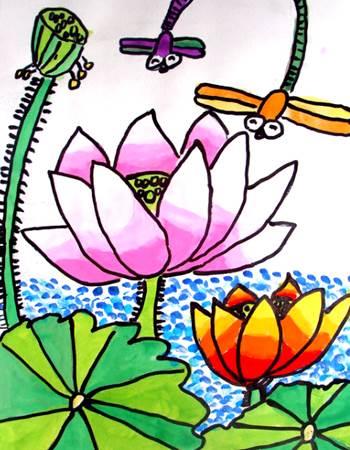 荷花简笔画 荷花简笔画图片