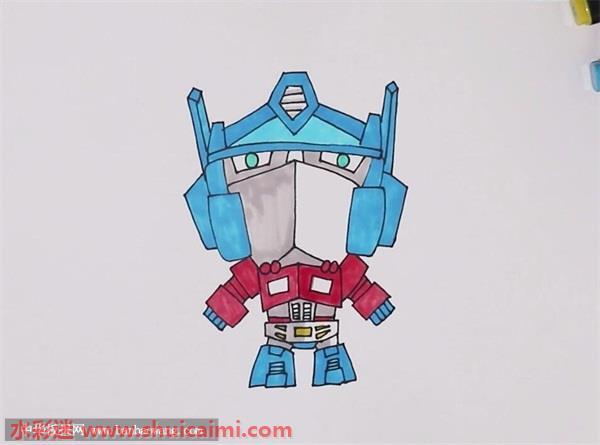 擎天柱怎么画 擎天柱简笔画步骤