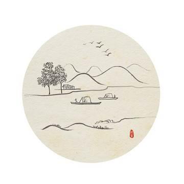山水风景图片简笔画 绘画山水风景图片简笔画