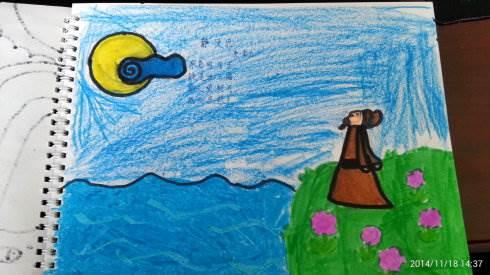 静夜思配图简笔画 静夜思配图简笔画画法