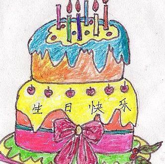 生日蛋糕简笔画 生日蛋糕简笔画可爱