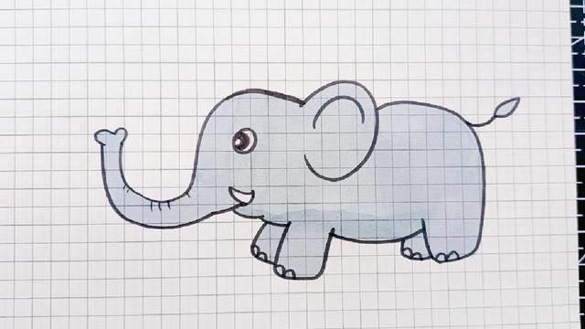 大象简笔画 大象简笔画图片