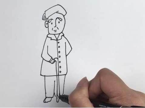 爷爷奶奶简笔画 爷爷奶奶简笔画简单又漂亮