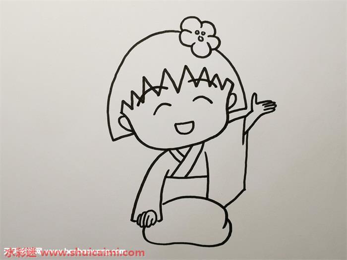 樱桃小丸子怎么画 樱桃小丸子简笔画步骤图
