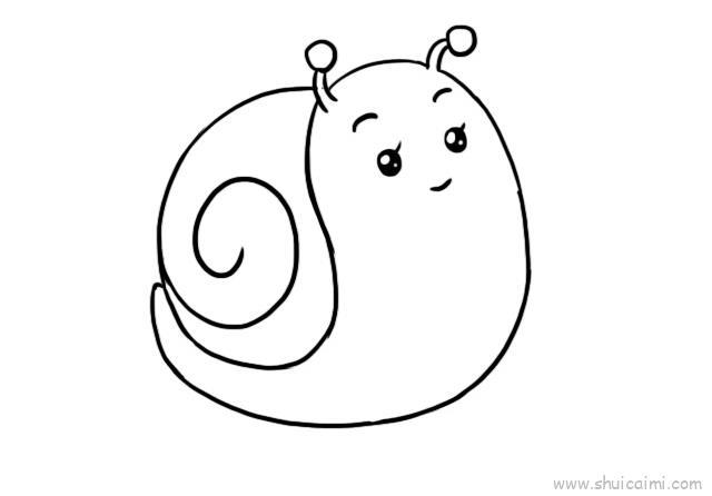 零基础学蜗牛儿童画怎么画 零基础学蜗牛简笔画步骤