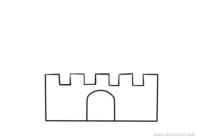 城堡儿童画怎么画 城堡简笔画顺序