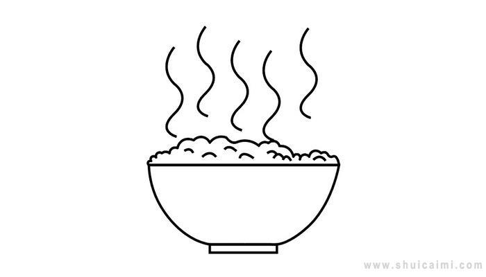 米饭简笔画怎么画 米饭简笔画简单又好看