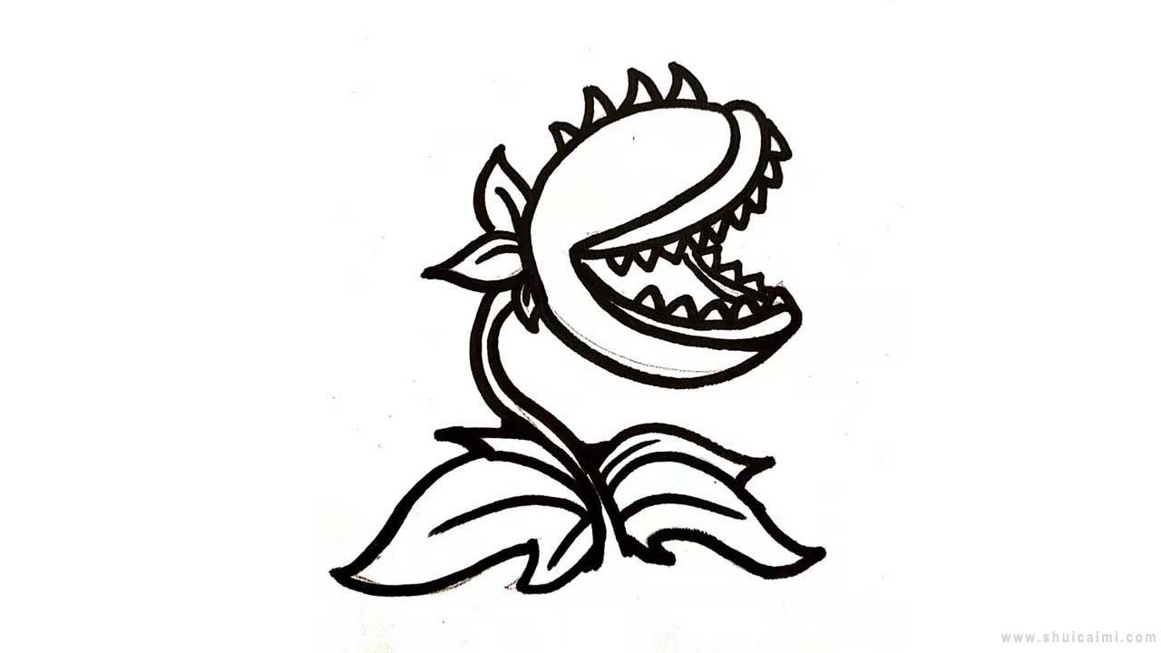 食人花简笔画怎么画 食人花简笔画画法