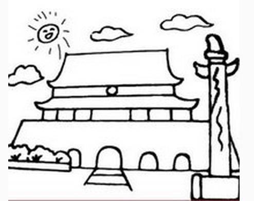 国庆节简笔画 国庆节简笔画图片大全简单漂亮