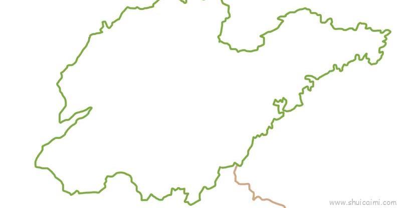 山东地图儿童画怎么画 山东地图简笔画步骤