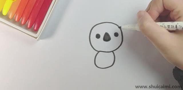 考拉儿童简笔画的绘画步骤教程