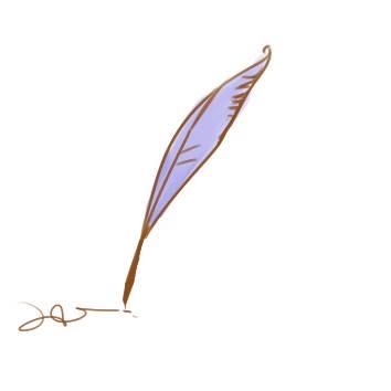 鹅毛笔简笔画大全教程 鹅毛笔的简笔画