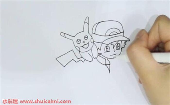 小智和皮卡丘怎么画 小智和皮卡丘简笔画图片大全