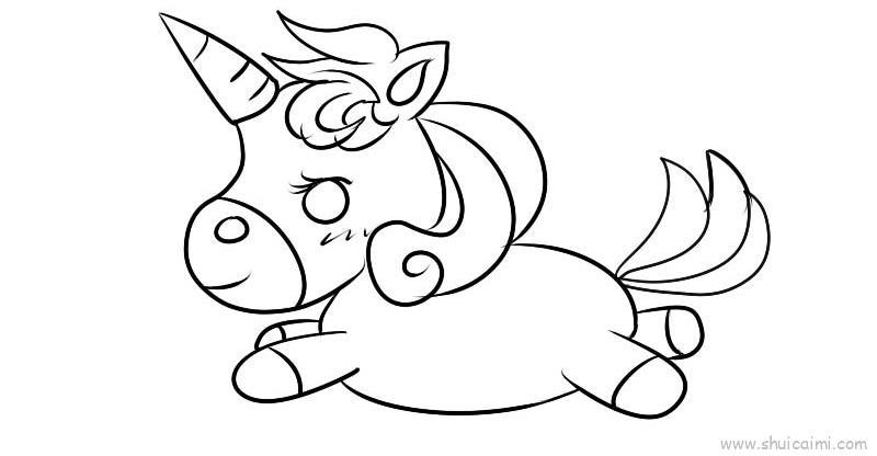 独角兽儿童画怎么画 独角兽简笔画顺序