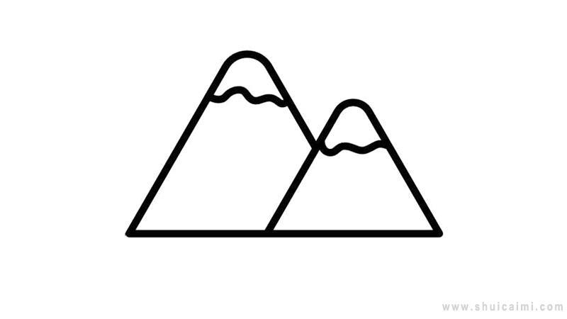 山峰简笔画怎么画 山峰简笔画顺序