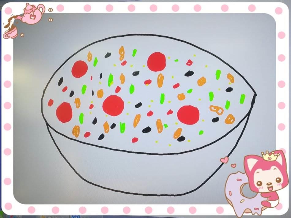 五色糯米饭简笔画 五色糯米饭简笔画卡通