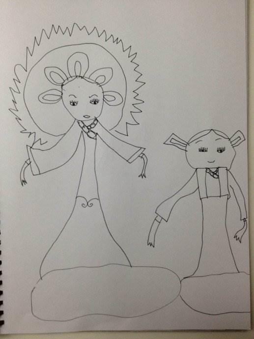 王母娘娘Q版简笔画 王母娘娘怎么画简笔画卡通