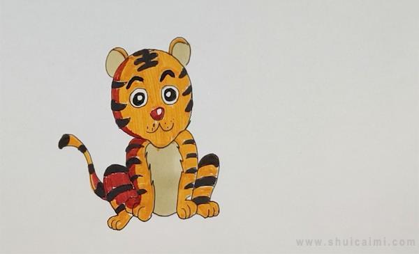 小老虎简笔画怎么画 小老虎简笔画好看