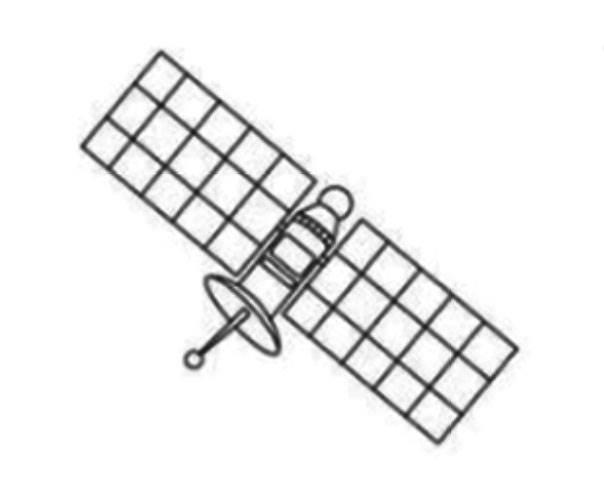 卫星简笔画 卫星简笔画彩色