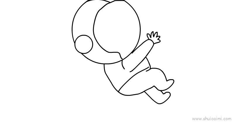 宇航员儿童画怎么画 宇航员简笔画图片