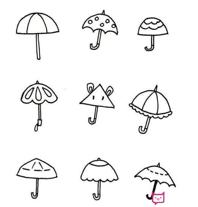 伞简笔画图片大全 伞简笔画图片大全可爱
