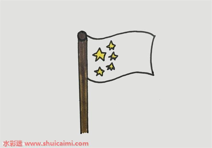 国旗怎么画 好看国旗简笔画彩色