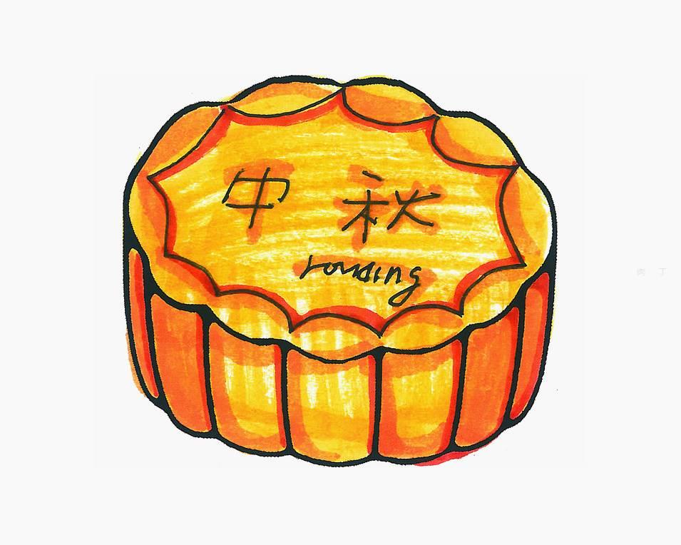 月饼简笔画图片大全 月饼简笔画图片大全可爱