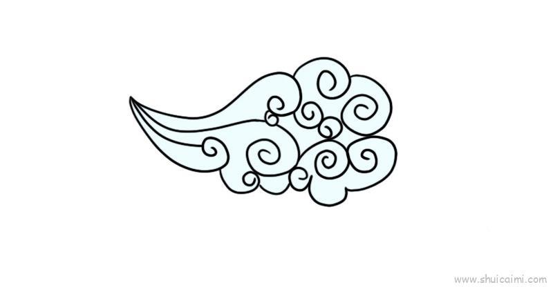 祥云儿童画怎么画 祥云简笔画简单