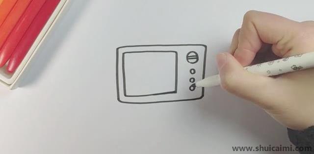 微波炉儿童简笔画详细图片步骤教程大全