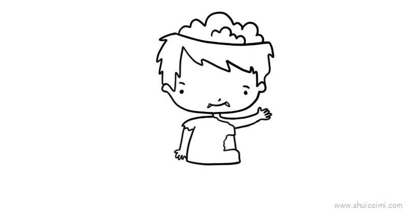 科学怪人儿童画怎么画 科学怪人简笔画图片大全