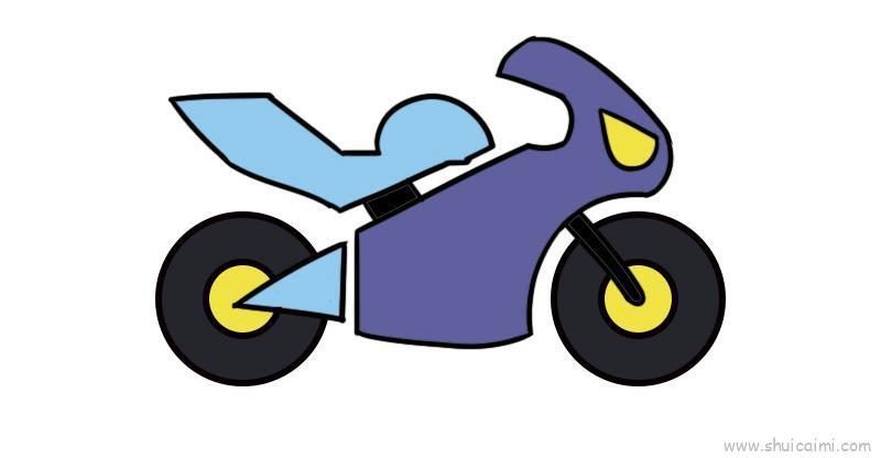 摩托车儿童画怎么画 摩托车简笔画好看