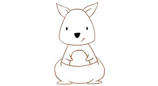 袋鼠简笔画 袋鼠简笔画图片