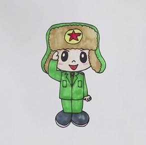 雷锋简笔画 如何画学雷锋简笔画