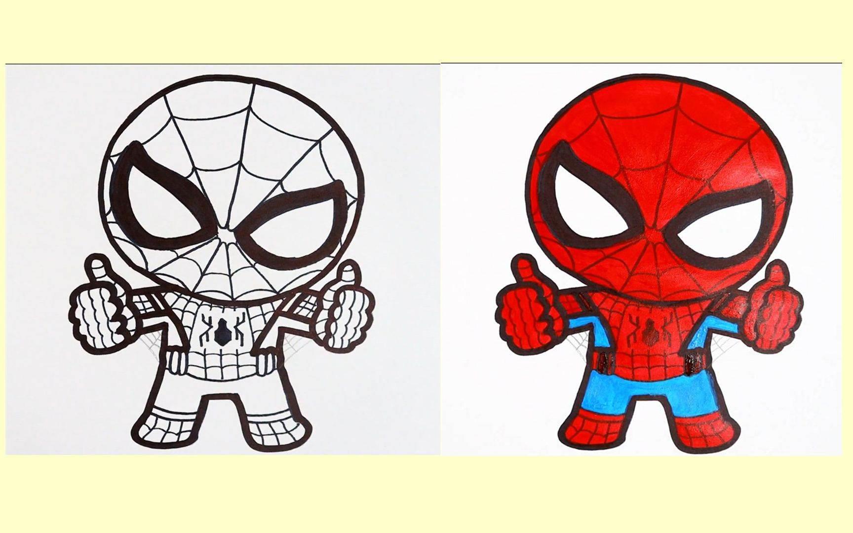 蜘蛛侠简笔画 蜘蛛侠简笔画简单又帅气