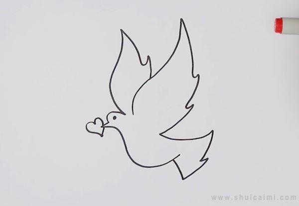 和平鸽简笔画怎么画 和平鸽简笔画画法