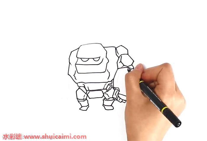 戈仑石人怎么画 戈仑石人简笔画简单又漂亮