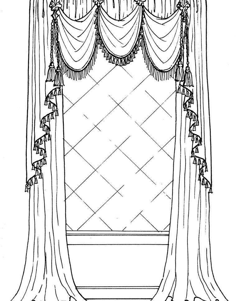 窗帘简笔画 窗帘简笔画儿童画