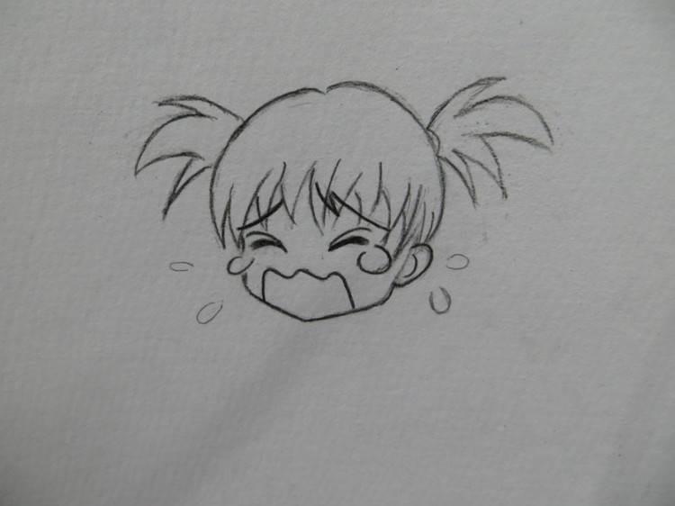 哭的简笔画 小女孩哭的简笔画